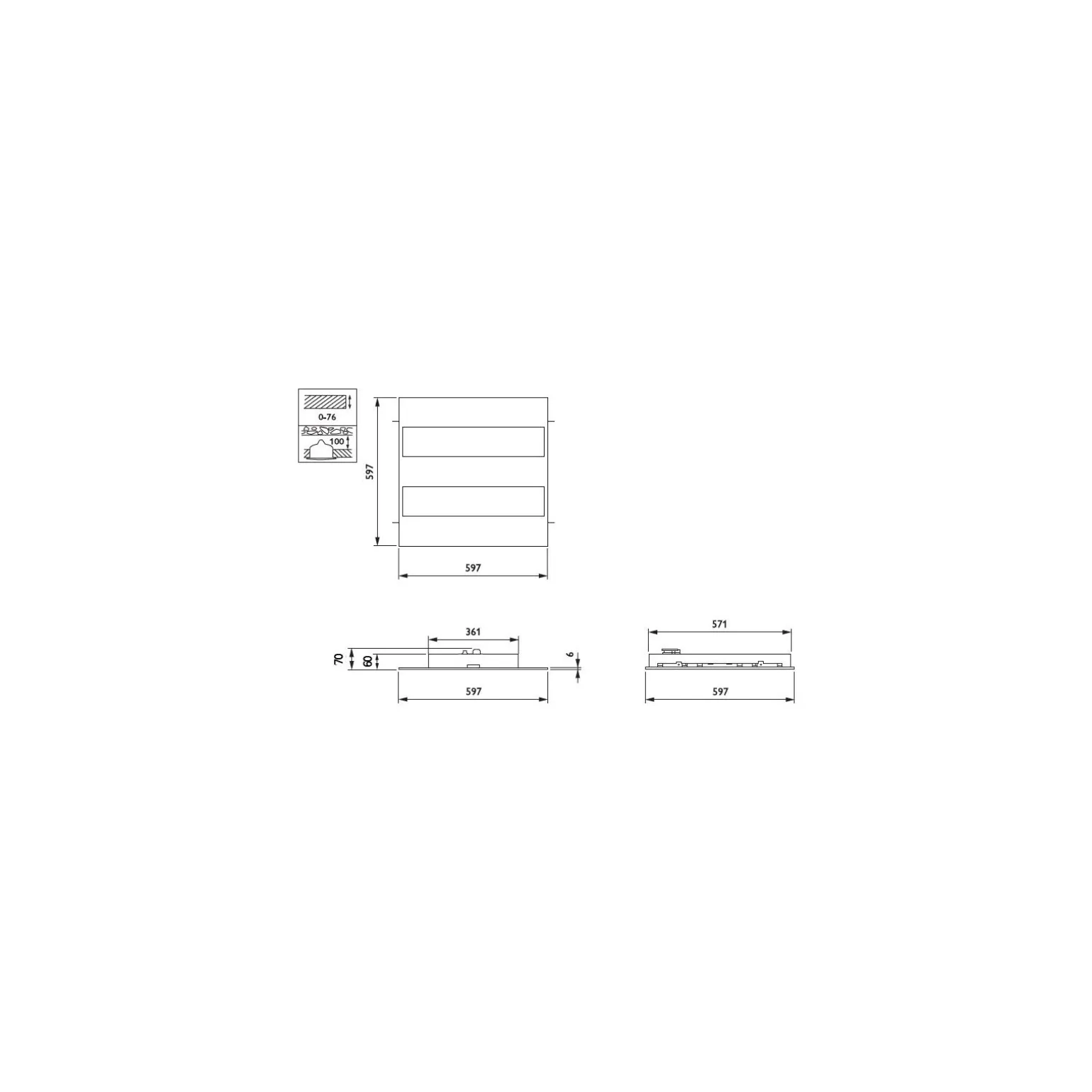Philips LED Panel FlexBlend RC340B Vit 30W 4200lm - 940 Kallvit | 60x60cm - UGR <19 - Bästa färgåtergivning - Rörelse- och ljussensor