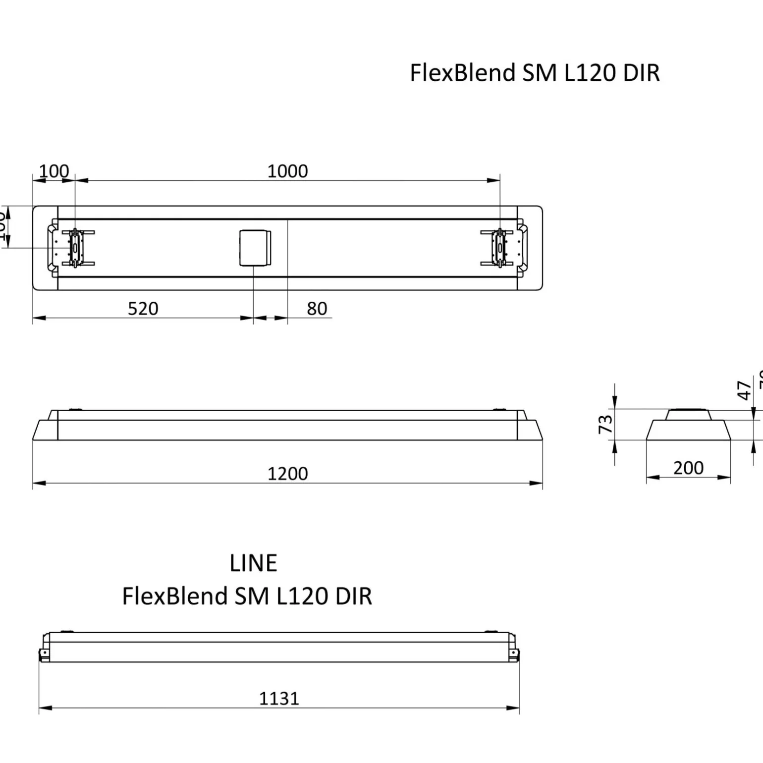 Philips LED Panel FlexBlend SP340P Vit 32.5W 3600lm - 940 Kallvit | 120x20cm - UGR <19 - Bästa färgåtergivning