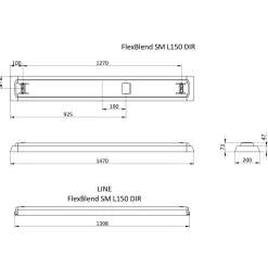 Philips LED Panel FlexBlend SM340C 25W 3500lm - 940 Kallvit | 150x20cm - UGR <19 - Dali Dimbar - Bästa färgåtergivning