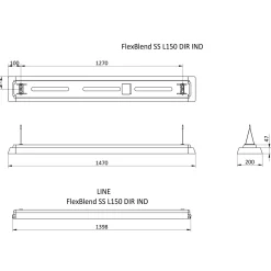 Philips LED Panel FlexBlend SP342P 42,5W 4500lm - 940 Kallvit | 150x20cm - UGR <19 - Dali Dimbar - Bästa färgåtergivning