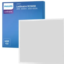 Philips LED Panel Ledinaire RC065B G5 28W 3600lm - 830-840 CCT | 60x60cm - UGR <22 - Dali Dimbar