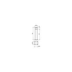 Philips LED Piedestallampa BCB500 OptiSpace Svart 37.2W 4900lm 177D - 740 Kallvit | 85cm - IP66 - Symmetrisk