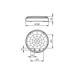 Philips LED Plafond CoreLine WL140V Vit 29W 4050lm - 840 Kallvit | 390mm - IP65 - Dimbar, Interact