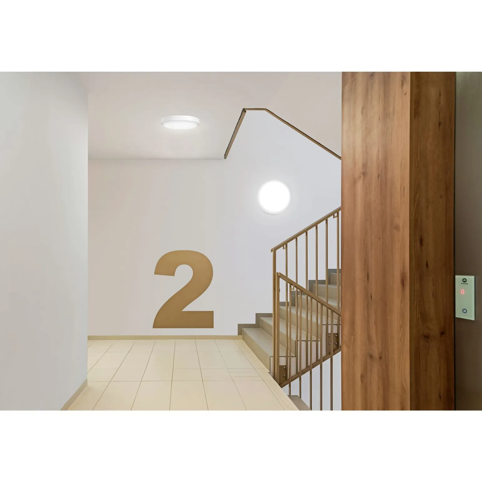 Philips LED Plafond Coreline WL140V Vit 38.2W 3100lm - 840 Kallvit | 390mm - IP65 - 1-10v Dimbar - 3 timmar nödbelysning - Rörelse- och ljussensor