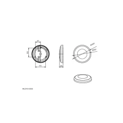 Philips LED Plafond Ledinaire WL070V Gen 2 Vit 17W 1700lm - 830-840 CCT | 300mm - IP65
