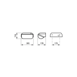 Philips LED Säkerhet Coreline BWC120 Svart 14W 1800lm - 830 Varm Vit | 282x178mm - IP54