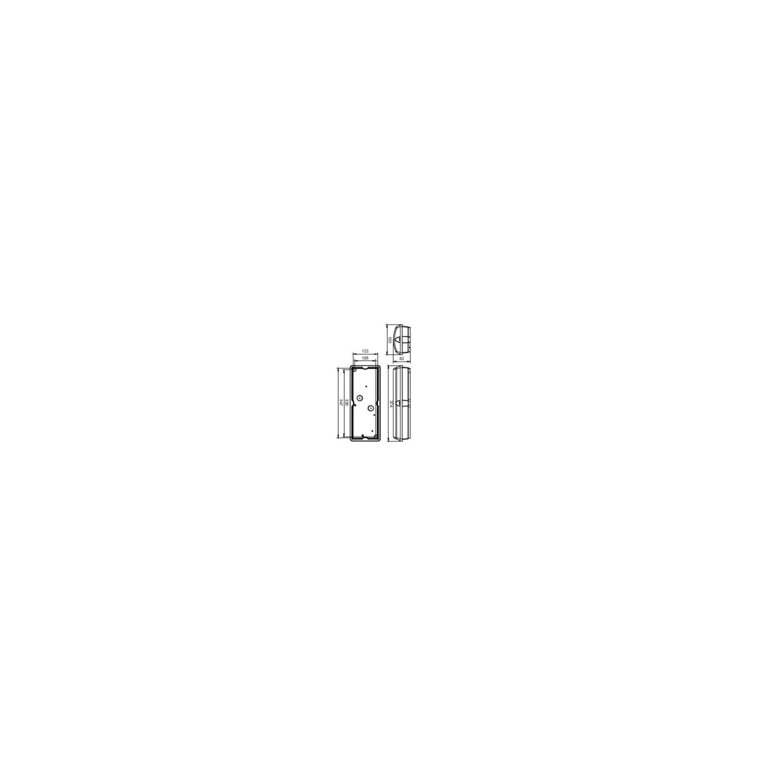 Philips LED Säkerhet Ledinaire WL055V Vit 6W 630lm - 840 Kallvit | 374x150mm - IP65 - Rörelsesensor