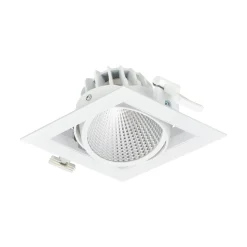 Philips LED Spot Greenspace Accent Gridlight Aluminium Vit 30W 3800lm 24D - 827 Extra Varm Vit | 154mm - IP20