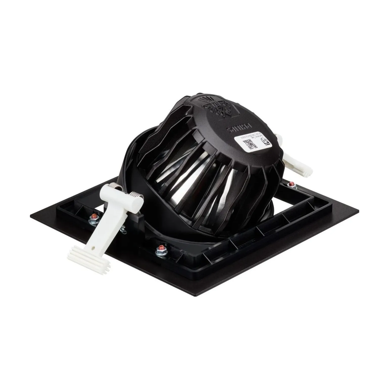 Philips LED Spot Greenspace Accent Gridlight Aluminium Svart 23W 2700lm 36D - 930 Varm Vit | 154mm - IP20 - Bästa Färgåtergivning - Dali Dimbar