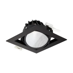 Philips LED Spot Greenspace Accent Gridlight Aluminium Svart 23W 2700lm 36D - 930 Varm Vit | 154mm - IP20 - Bästa Färgåtergivning - Dali Dimbar