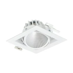 Philips LED Spot Greenspace Accent Gridlight Aluminium Vit 30W 3900lm 36D - 930 Varm Vit | 154mm - IP20 - Bästa Färgåtergivning - Dali Dimbar