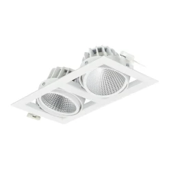 Philips LED Spot Greenspace Accent Gridlight Aluminium Vit 60W 3900lm 36D - 930 Varm Vit | 154mm - IP20 - Bästa Färgåtergivning - Dali Dimbar