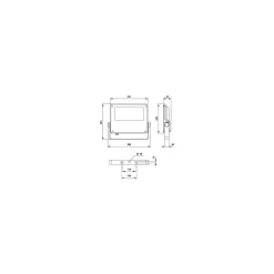 Philips LED Strålkastare Coreline BVP125 Grå 66W 8000lm 69x25D - 740 Kallvit | IP66 - Symmetrisk