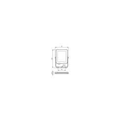 Philips LED Strålkastare Ledinaire BVP164 Grå 20W 2200lm 110D - 830 Varm Vit | IP65 Symmetrisk