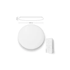Philips LED Taklampa Izso Vit 24W 2500lm - 827-865 Justerbar Vit | Dimbar - Fjärrkontroll