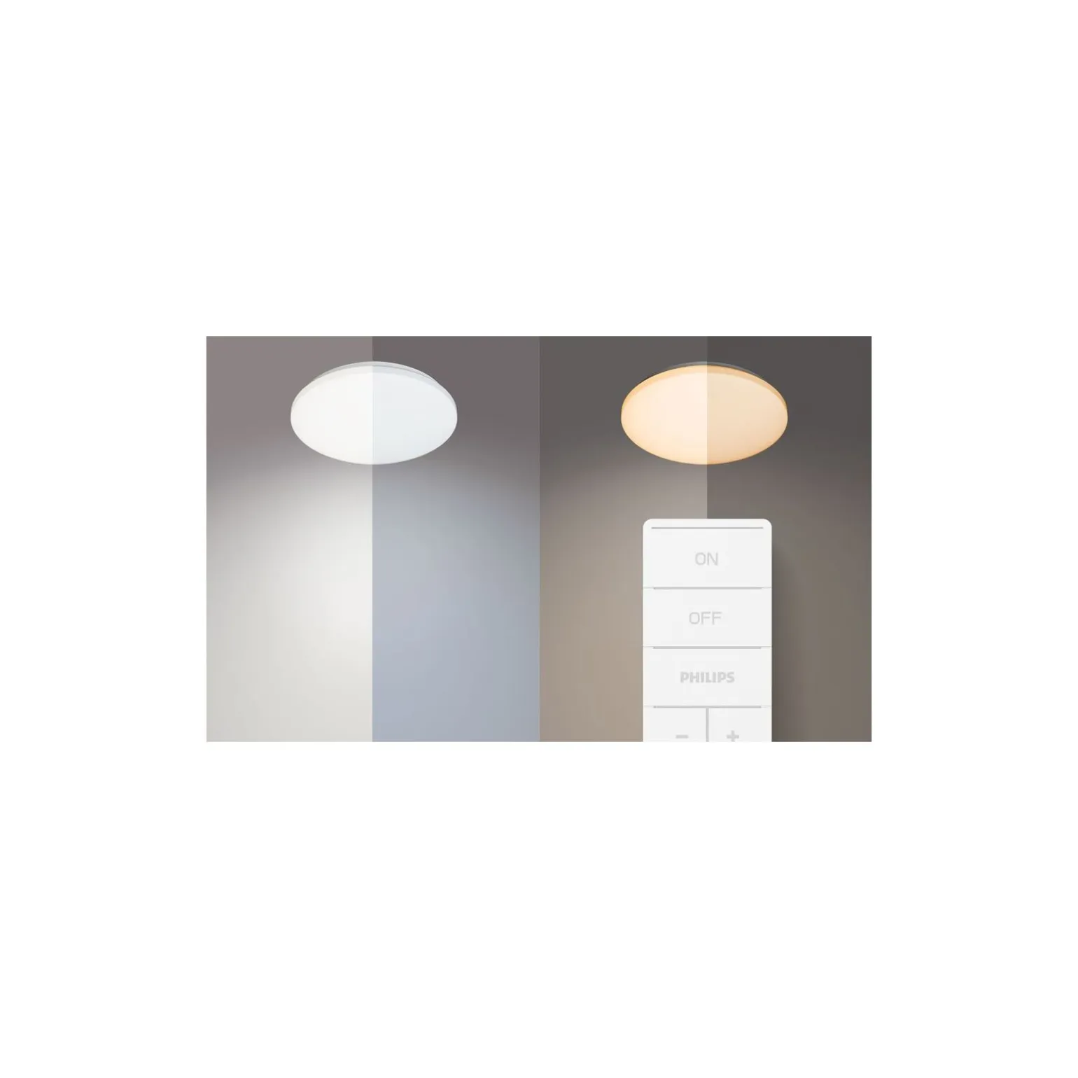 Philips LED Taklampa Izso Vit 24W 2500lm - 827-865 Justerbar Vit | Dimbar - Fjärrkontroll