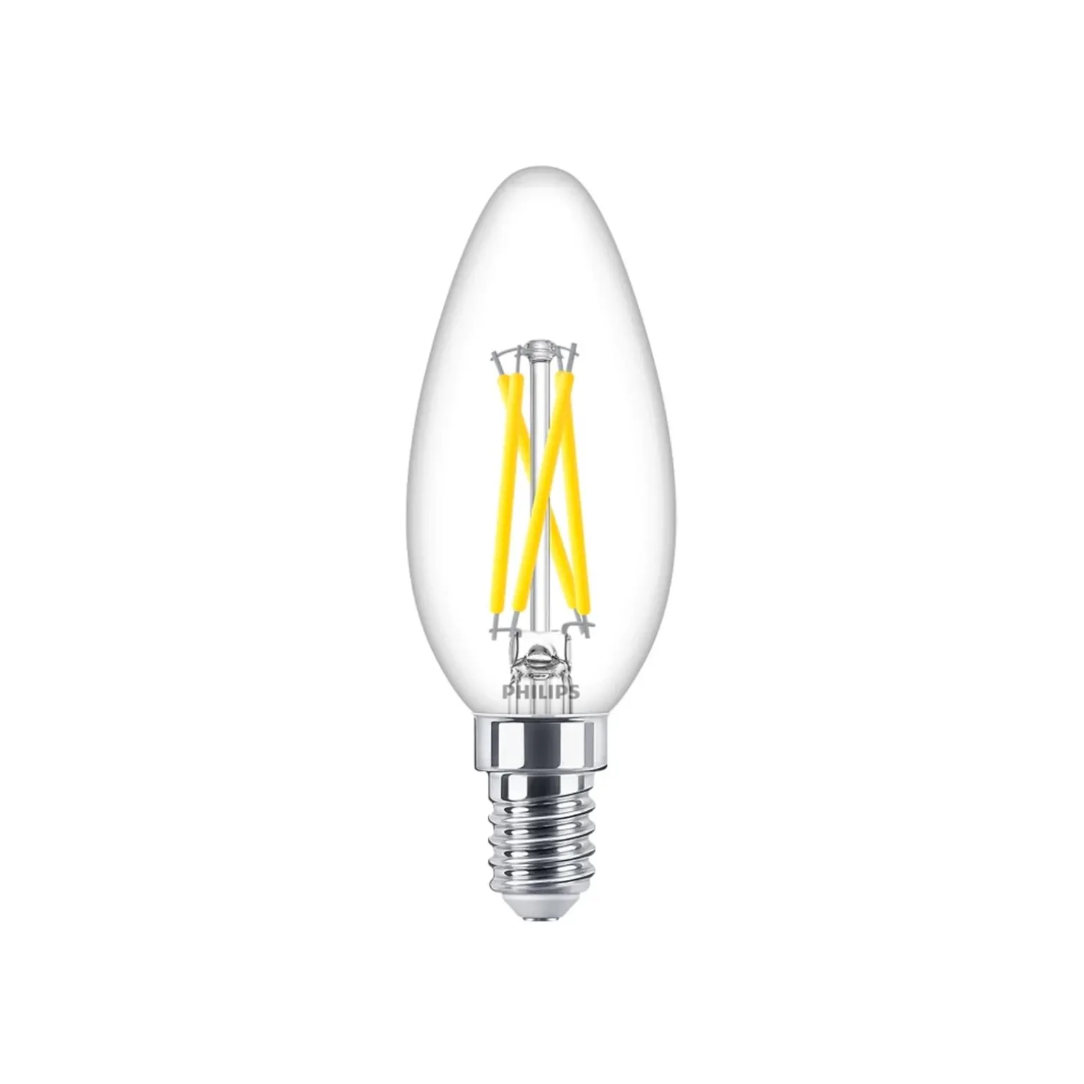 Philips MASTER LED E14 Kronljus Filament Klar 2.5W 340lm - 922-927 Dim To Warm | Bästa Färgåtergivning - Dimbar - Ersättare 25W