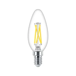 Philips MASTER LED E14 Kronljus Filament Klar 2.5W 340lm - 922-927 Dim To Warm | Bästa Färgåtergivning - Dimbar - Ersättare 25W
