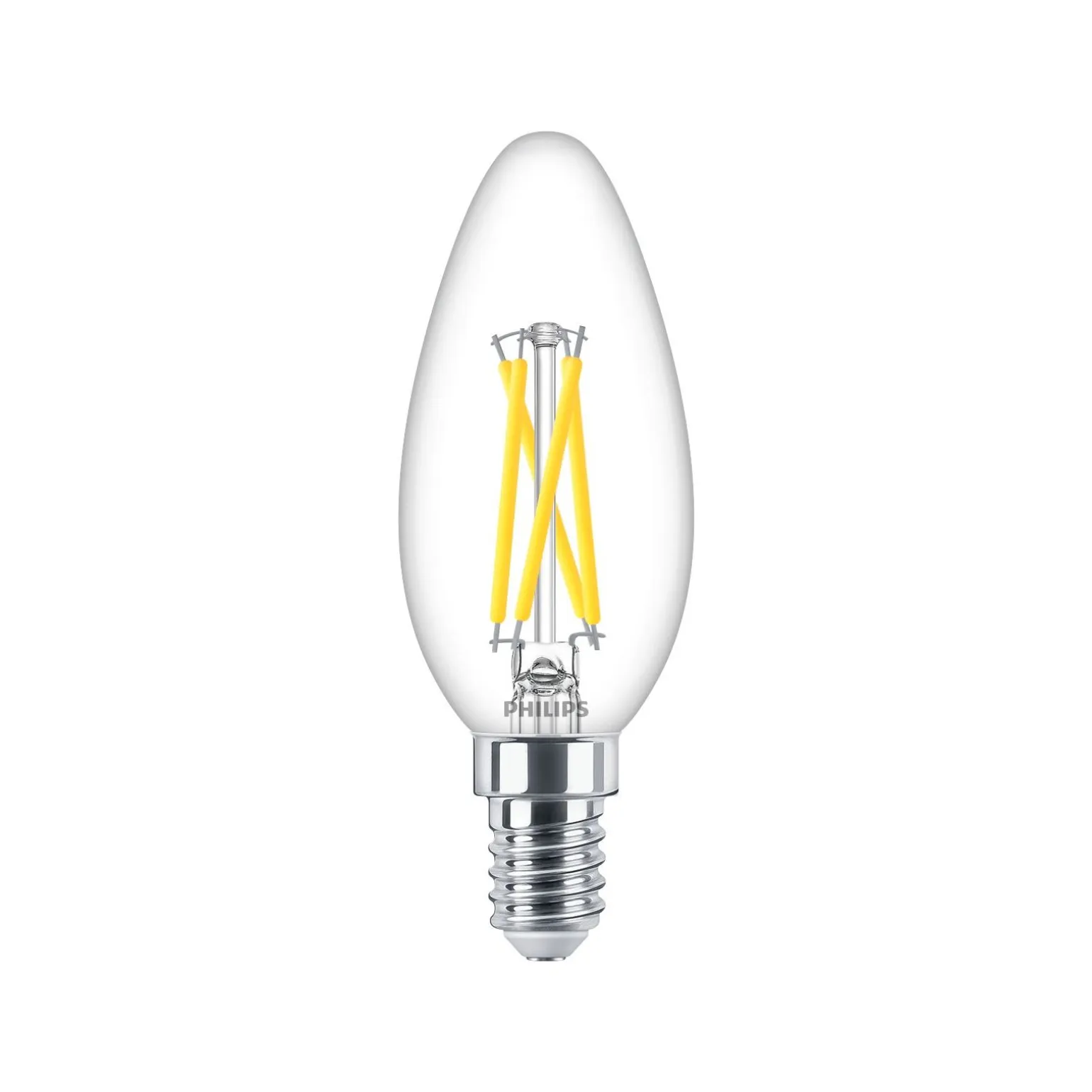 Philips MASTER LED E14 Kronljus Filament Klar 2.5W 340lm - 922-927 Dim To Warm | Bästa Färgåtergivning - Dimbar - Ersättare 25W