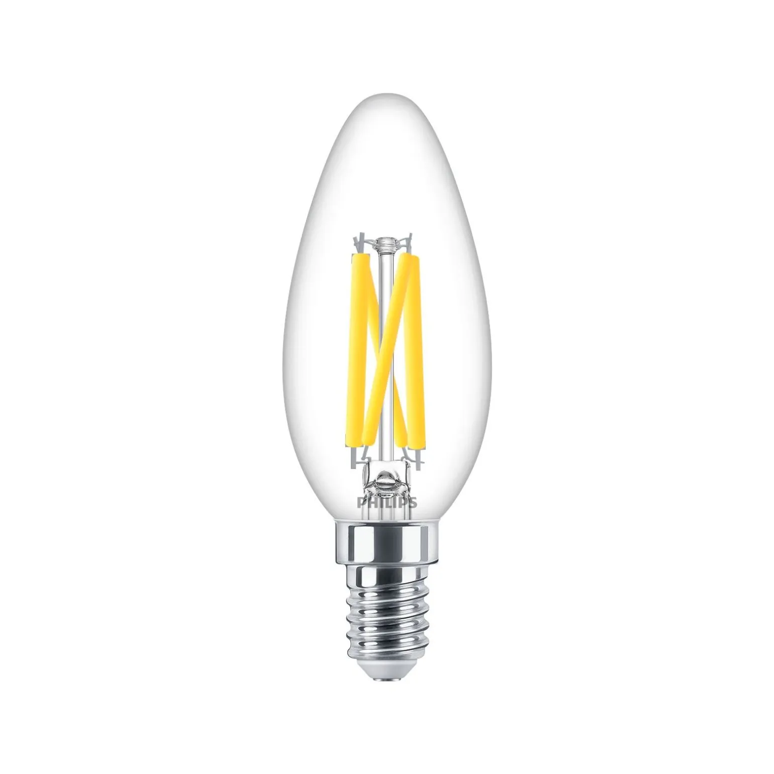 Philips MASTER LED E14 Kronljus Filament Klar 3.4W 470lm - 922-927 Dim To Warm | Bästa Färgåtergivning - Dimbar - Ersättare 40W