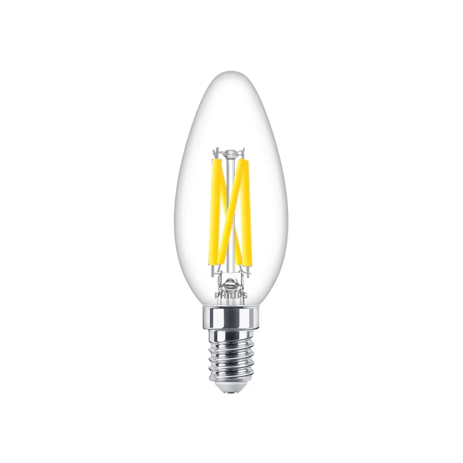 Philips MASTER LED E14 Kronljus Filament Klar 3.4W 470lm - 922-927 Dim To Warm | Bästa Färgåtergivning - Dimbar - Ersättare 40W