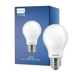 Philips Master LED E27 Päron Filament Matt 3.4W 470lm - 922-927 Dim To Warm | Bästa Färgåtergivning - Dimbar - Ersättare 40W