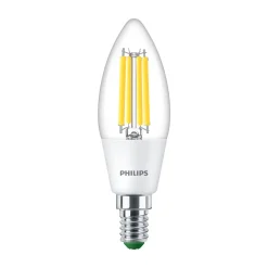 Philips MASTER LED Kronljus Ultra Efficient E14 Kronljus Klar 2.3W 485lm - 840 Kallvit | Ersättare 40W
