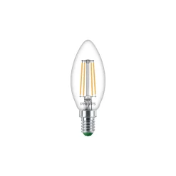 Philips Master Ultra Efficient LED E14 Kronljus Filament Klar 2.3W 485lm - 827 Extra Varm Vit | Ersättare 40W