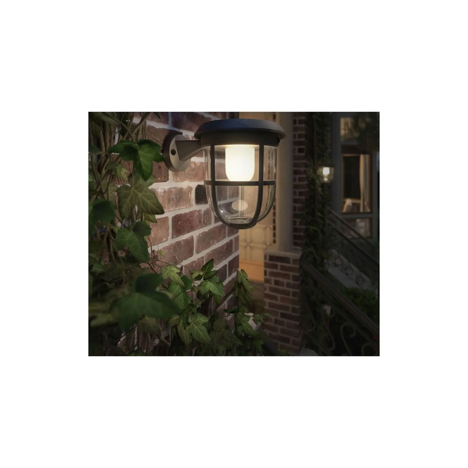 Philips Solar Radii Vägglampa Metall Svart 1.3W 250lm - 830 Varm Vit | IP44
