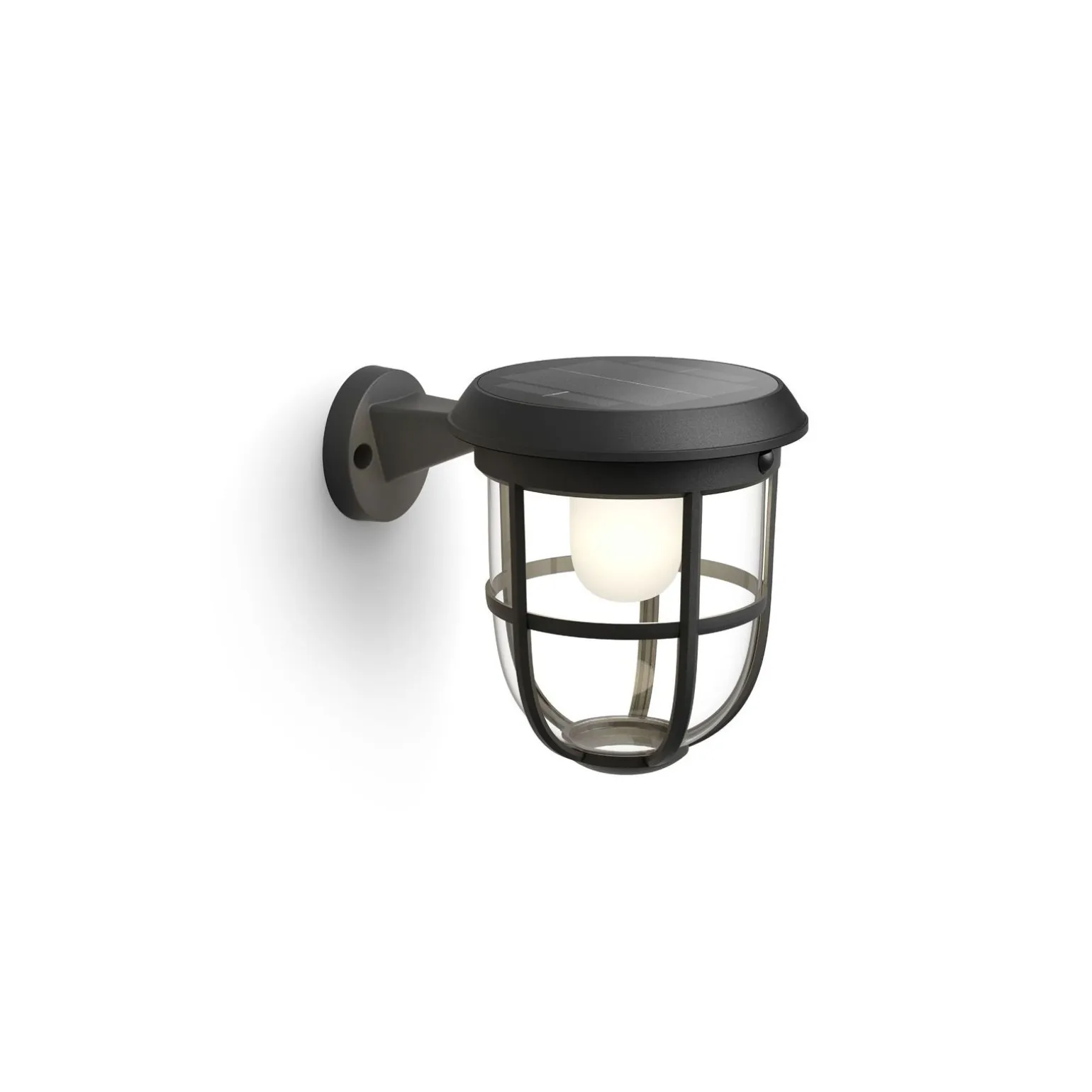 Philips Solar Radii Vägglampa Metall Svart 1.3W 250lm - 830 Varm Vit | IP44