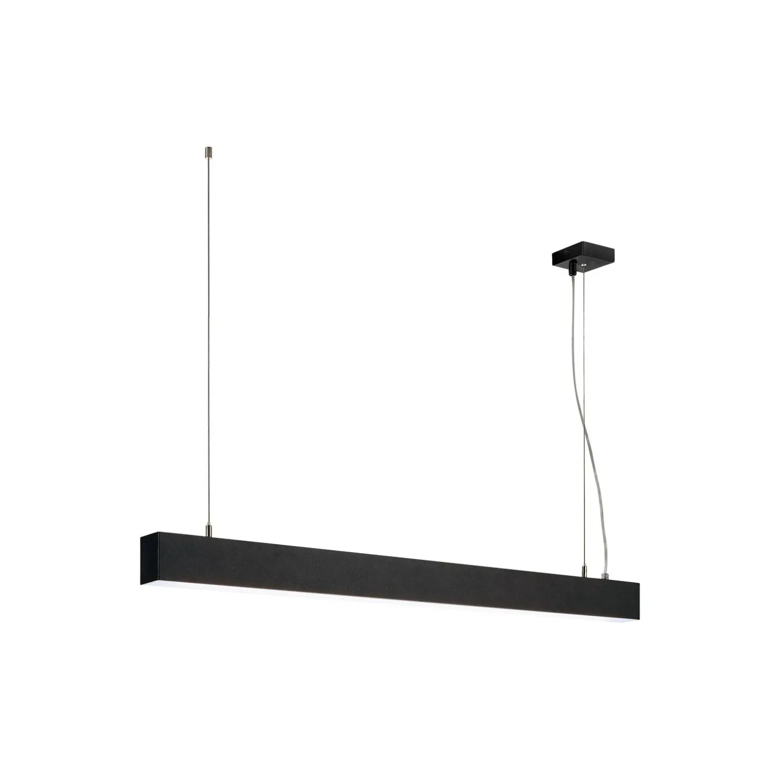 SLV Glenos II Pendellampa Aluminium Svart 43W 2850lm - 830 Varm Vit | 1-10V Dimbar