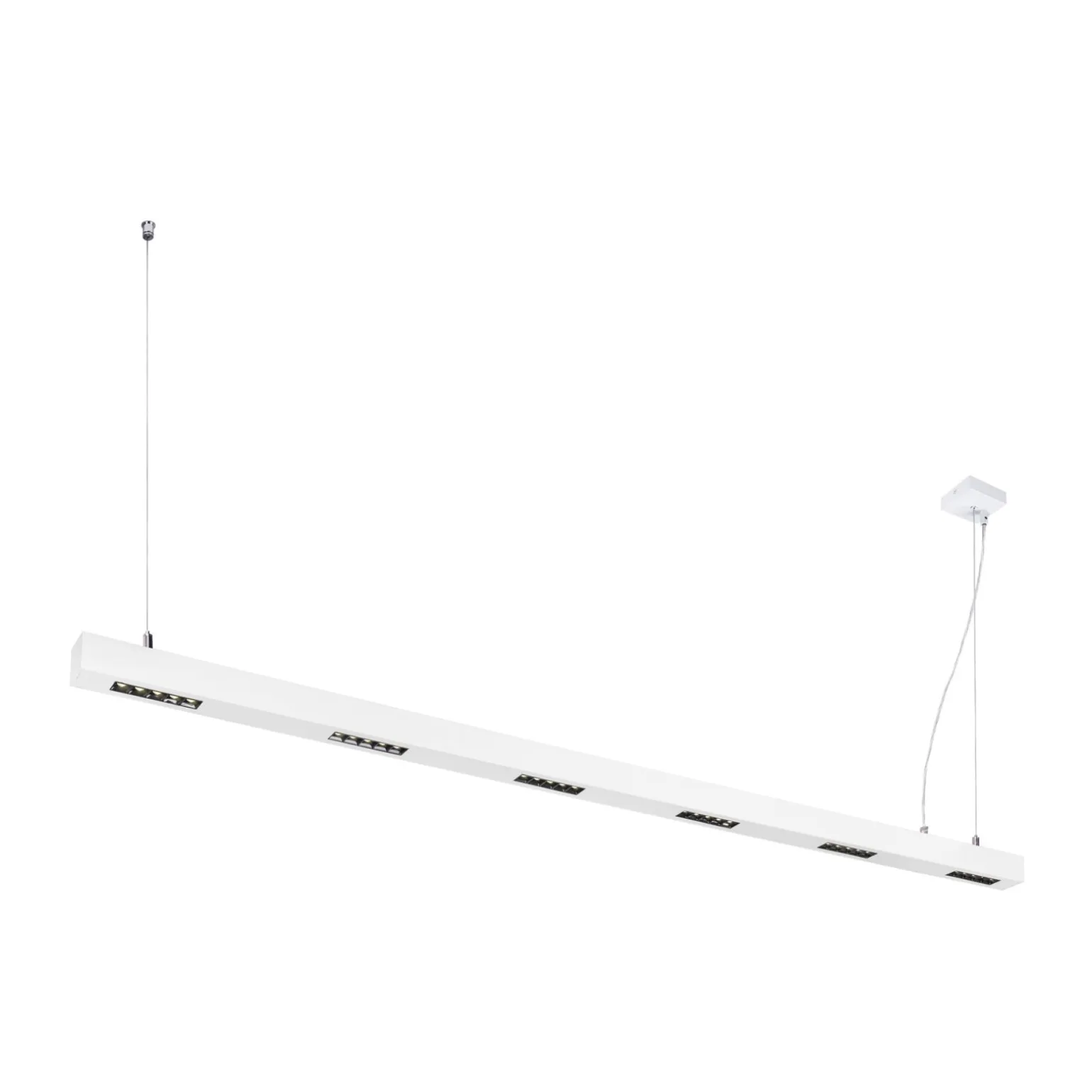 SLV Q-Line Pendellampa Aluminium Vit 93W 4600lm - 940 Kallvit | Bästa Färgåtergivning - UGR<11 - Dimbar