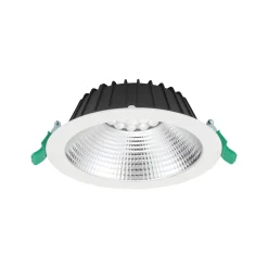 Sylvania LED Downlight Insaver Slim Aluminium Vit 13W 1650lm 70D - 830 Varm Vit | Utskärning 175mm - IP44 - UGR <19