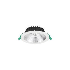 Sylvania LED Downlight Insaver Slim Aluminium Vit 13W 1650lm 70D - 830 Varm Vit | Utskärning 175mm - IP44 - UGR <19