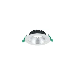 Sylvania LED Downlight Insaver Slim Aluminium Vit 1150lm 70D - 830 Varm Vit | Utskärning 150mm - IP44 - UGR <19