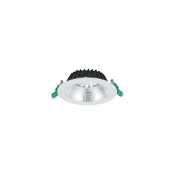 Sylvania LED Downlight Insaver Slim Aluminium Vit 1150lm 70D - 830 Varm Vit | Utskärning 150mm - IP44 - UGR <19