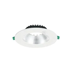 Sylvania LED Downlight Insaver Slim Aluminium Vit 13W 1200lm 70D - 840 Kallvit | Utskärning 175mm - IP44 - UGR <19 - Rörelsesensor