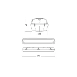 THORNeco LED Allmänbruksarmatur Vattentät Julie 19W 2200lm - 840 Kallvit | 60cm