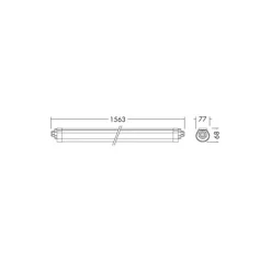 THORNeco LED Allmänbruksarmatur Vattentät Lucy 50W 6000lm - 840 Kallvit | 150cm - Kabelgenomföring