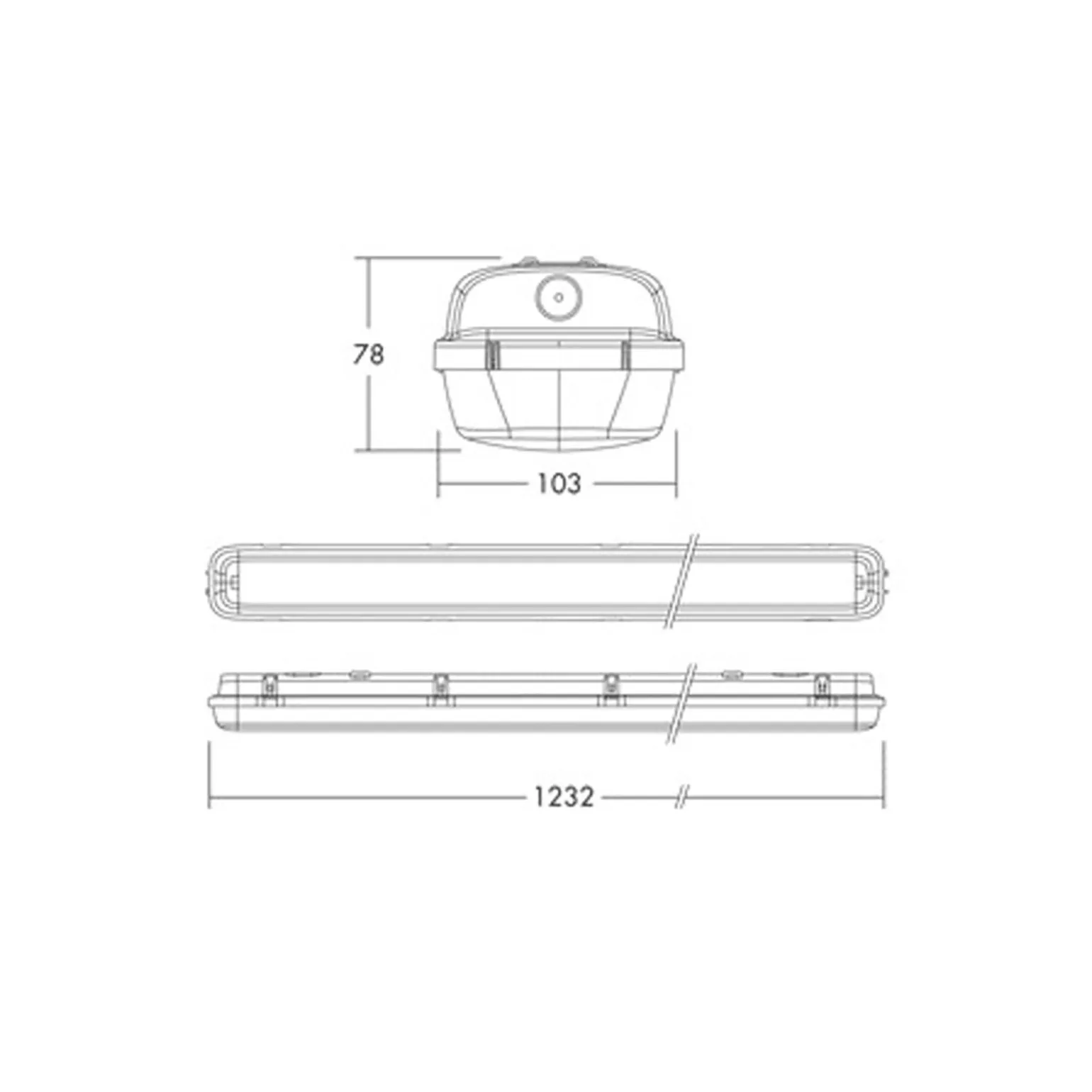 THORNeco LED Allmänbruksarmatur Vattentät Julie 38W 4200lm - 840 Kallvit | 120cm - Rörelse- Och Ljussensor