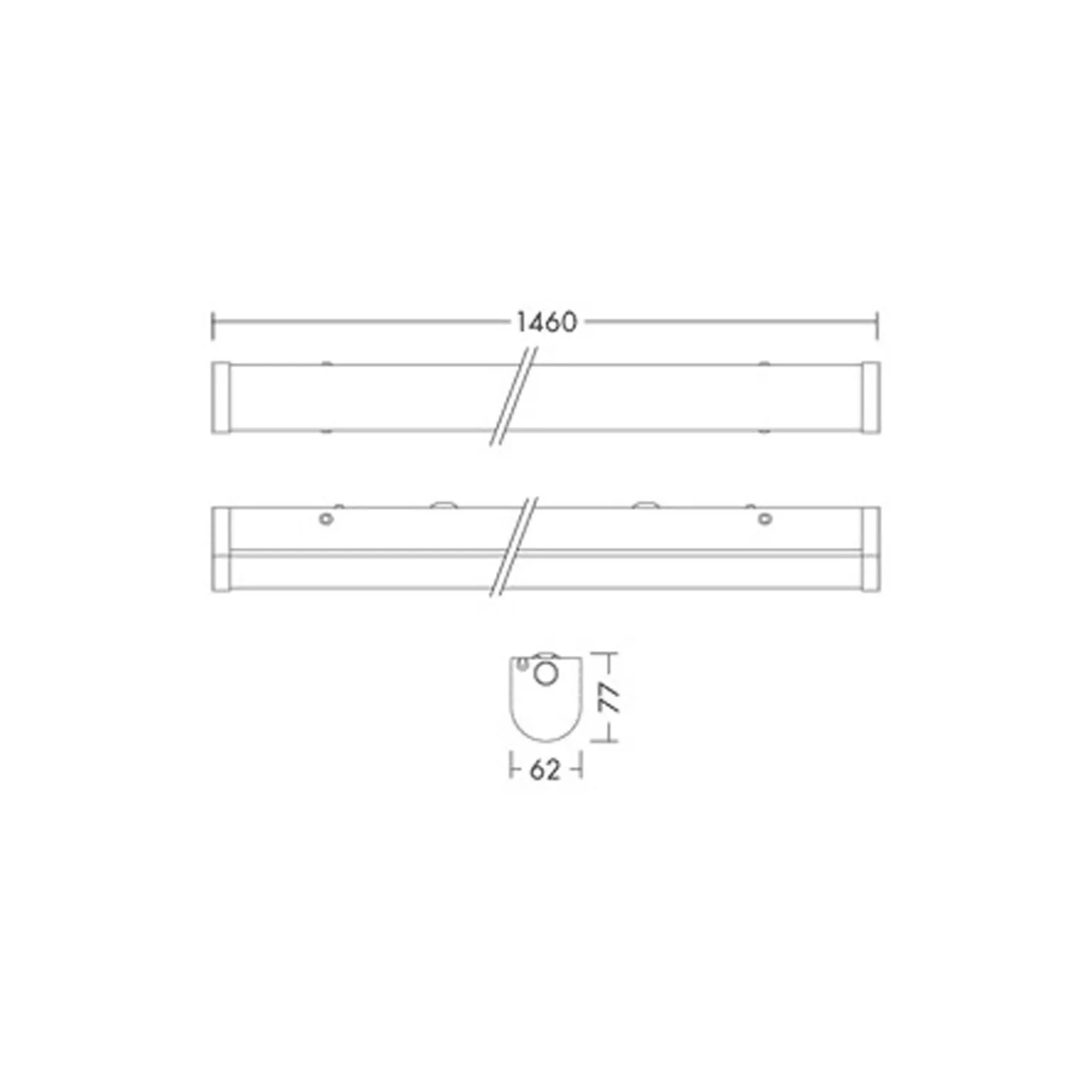 THORNeco LED Allmänbruksarmatur Poppy 60W 6500lm - 840 Kallvit | 150cm - 3 Timmar Nödbelysning