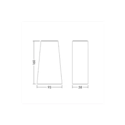 THORNeco LED Armatur Fyrkant HOLLY Aluminium Svart 5W 301lm - 830 Varm Vit