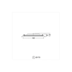 THORNeco LED Downlight ZOE VARIO Aluminium Vit 12W 1000lm - 830-835-840 CCT | Utskärning 170mm - IP44