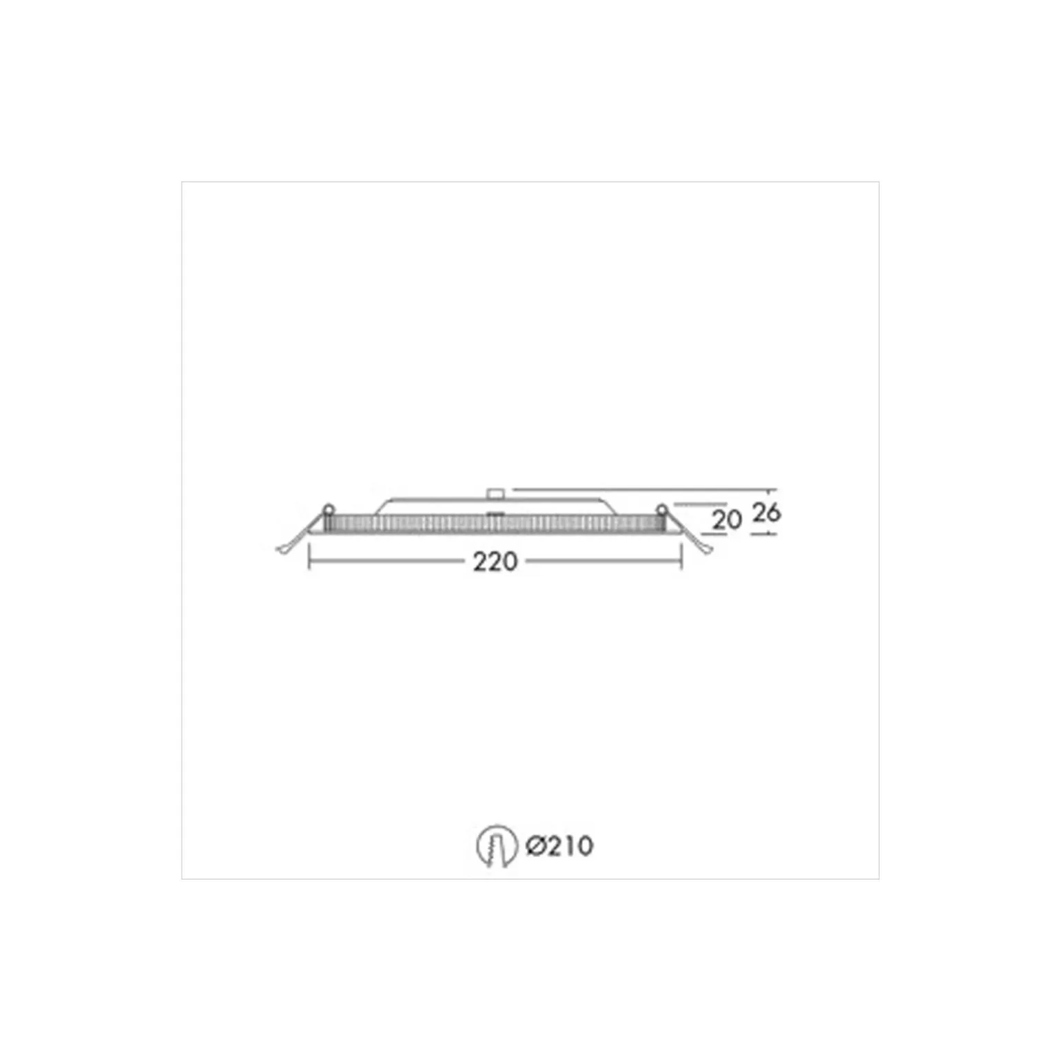 THORNeco LED Downlight ZOE VARIO Aluminium Vit 22W 2000lm - 830-835-840 CCT | Utskärning 210mm - IP44 - Dali Dimbar