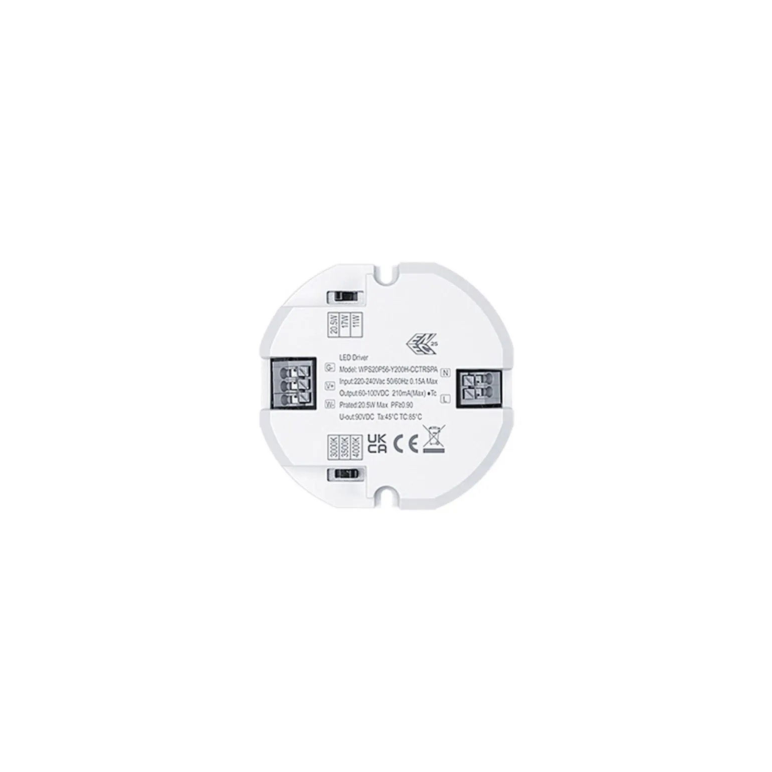 THORNeco LED Plafond LARA VARIOFLEX Vit 20.5W 2200lm - 830-835-840 CCT | 300mm - IP65