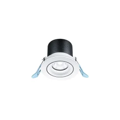 THORNeco LED Spot LILY Svart 9W 900lm 38D - 930 Varm Vit | 82mm - Utskärning 68mm - IP44 - Bästa färgåtergivning - Dimbar