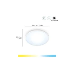 WiZ Smart LED Taklampa SuperSlim Vit 16W 1500lm - 927-965 Justerbar Vit | IP20 - Bästa Färgåtergivning - Wifi Dimbar